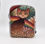 Τσάντα Πλάτης Υφαντή με Γάτα