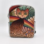 Τσάντα Πλάτης Υφαντή με Γάτα