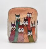 Τσάντα Πλάτης Υφαντή με Γάτες