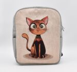 Τσάντα Πλάτης Υφαντή με Γάτα