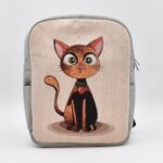 Τσάντα Πλάτης Υφαντή με Γάτα