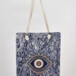 Τσάντα Ώμου Υφαντή Μάτι