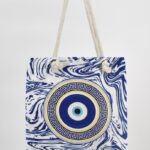 Τσάντα Ώμου Τυπωμένη Μάτι