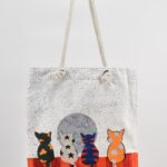 Τσάντα Ώμου Τυπωμένη Γάτα