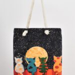 Τσάντα Ώμου Τυπωμένη Γάτα