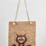 Τσάντα Ώμου Υφαντή Γάτα