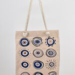 Τσάντα Ώμου Υφαντή Μάτι
