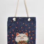 Τσάντα Ώμου Υφαντή Γάτα