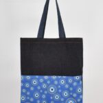 Τσάντα Ώμου Τζιν με Σχέδιο Μάτι