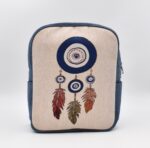 Τσάντα Πλάτης Υφαντή με Μάτι