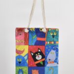 Τσάντα Ώμου Τυπωμένη Γάτα