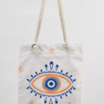 Τσάντα Ώμου Τυπωμένη Μάτι