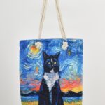 Τσάντα Ώμου Τυπωμένη Γάτα