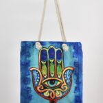 Τσάντα Ώμου Τυπωμένη Χέρι Της Φατμά