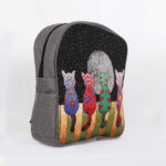 Τσάντα Πλάτης Υφαντή με Γάτες - Image 3