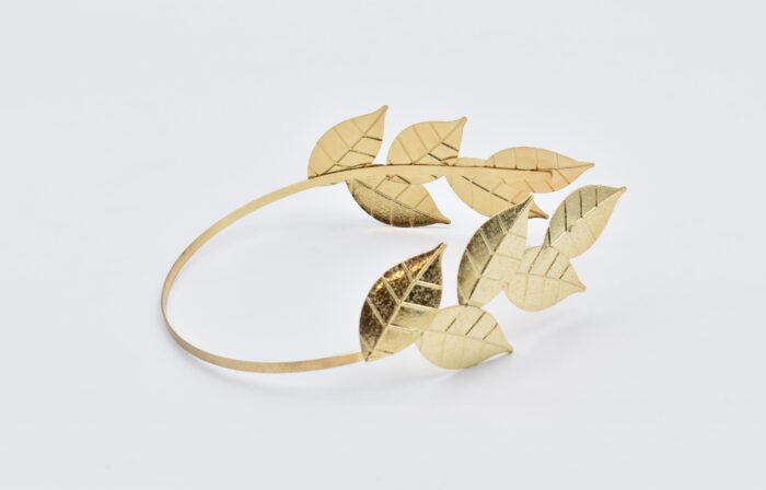 Στεφάνι Μαλλιών Χρυσό  με Φύλλα - Image 2