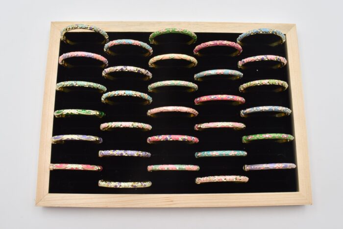 Βραχιόλι – Χειροπέδα με Ανάγλυφο Σμάλτο & Λουλούδια - Image 61