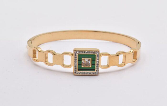 Ατσάλινο Βραχιόλι – Χειροπέδα Επιχρυσωμένη με Μάτι & Ποικιλία Στοιχείων - Image 93