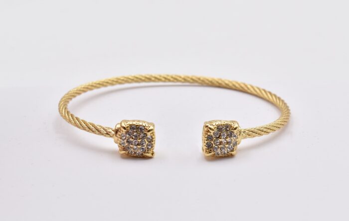 Ατσάλινο Βραχιόλι – Χειροπέδα Επιχρυσωμένη με Μάτι & Ποικιλία Στοιχείων - Image 103