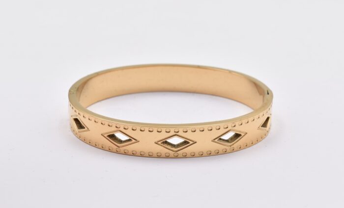 Ατσάλινο Βραχιόλι – Χειροπέδα Επιχρυσωμένη με Μάτι & Ποικιλία Στοιχείων - Image 114