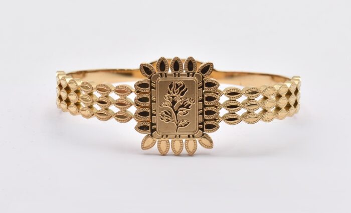 Ατσάλινο Βραχιόλι – Χειροπέδα Επιχρυσωμένη με Μάτι & Ποικιλία Στοιχείων - Image 115