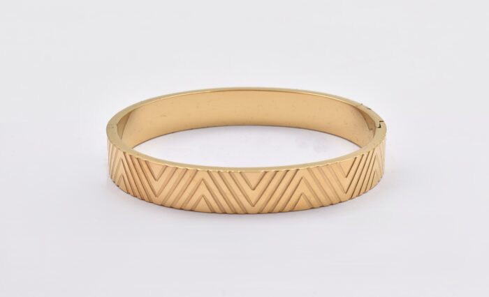 Ατσάλινο Βραχιόλι – Χειροπέδα Επιχρυσωμένη με Μάτι & Ποικιλία Στοιχείων - Image 122