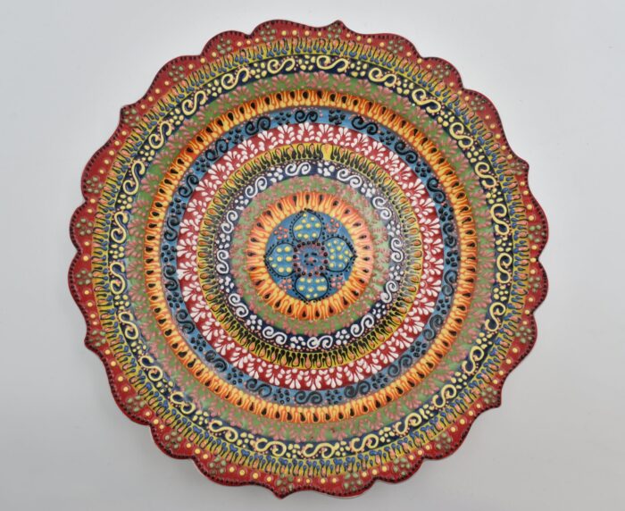 Κεραμικό Πιάτο με Ανάγλυφα Μοτίβα - Image 2