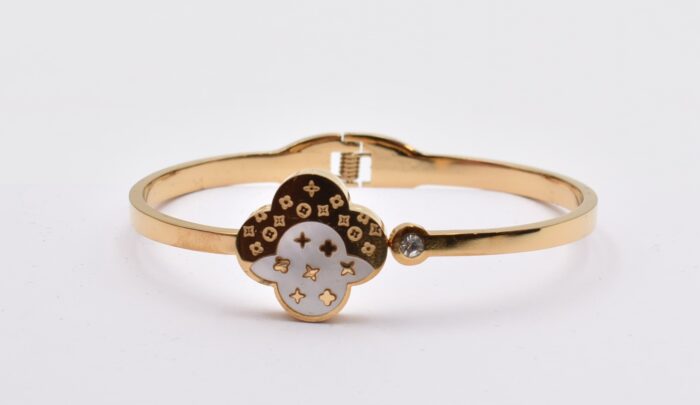 Ατσάλινο Βραχιόλι – Χειροπέδα Επιχρυσωμένη με Μάτι & Ποικιλία Στοιχείων - Image 145