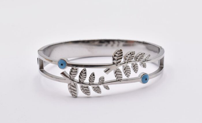 Ατσάλινο Βραχιόλι – Χειροπέδα Επιχρυσωμένη με Μάτι & Ποικιλία Στοιχείων - Image 147