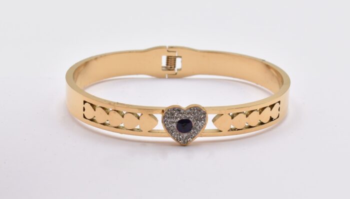 Ατσάλινο Βραχιόλι – Χειροπέδα Επιχρυσωμένη με Μάτι & Ποικιλία Στοιχείων - Image 154