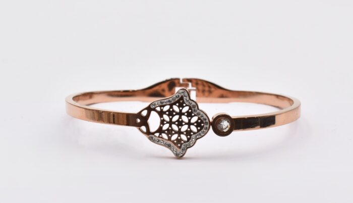 Ατσάλινο Βραχιόλι – Χειροπέδα Επιχρυσωμένη με Μάτι & Ποικιλία Στοιχείων - Image 165