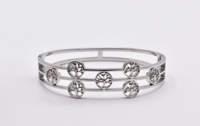 Ατσάλινο Βραχιόλι – Χειροπέδα Επιχρυσωμένη με Μάτι & Ποικιλία Στοιχείων - Image 166