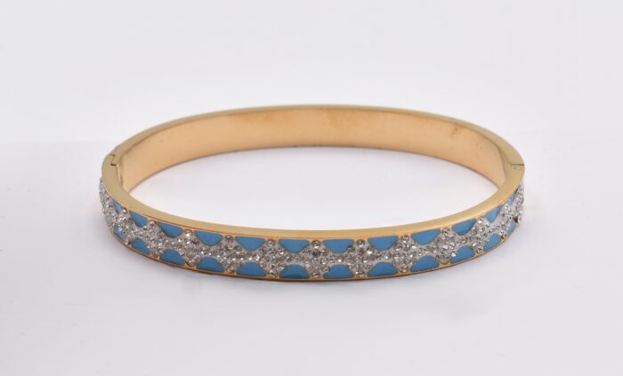 Ατσάλινο Βραχιόλι – Χειροπέδα Επιχρυσωμένη με Μάτι & Ποικιλία Στοιχείων - Image 168