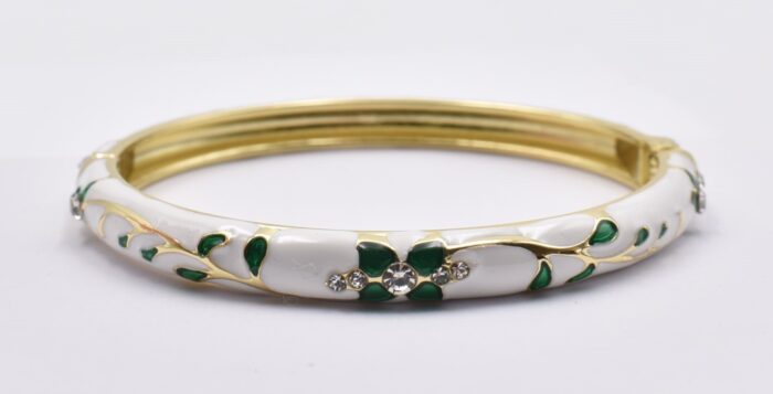 Βραχιόλι – Χειροπέδα με Ανάγλυφο Σμάλτο & Λουλούδια - Image 80