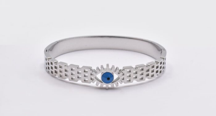 Ατσάλινο Βραχιόλι – Χειροπέδα Επιχρυσωμένη με Μάτι & Ποικιλία Στοιχείων - Image 173