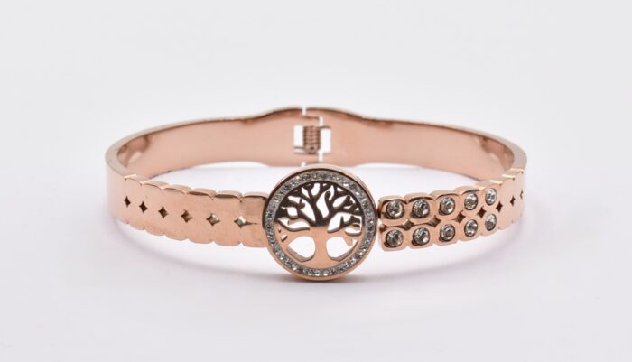 Ατσάλινο Βραχιόλι – Χειροπέδα Επιχρυσωμένη με Μάτι & Ποικιλία Στοιχείων - Image 177