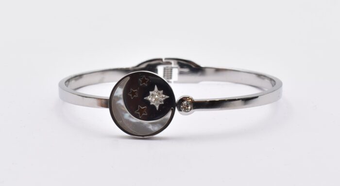 Ατσάλινο Βραχιόλι – Χειροπέδα Επιχρυσωμένη με Μάτι & Ποικιλία Στοιχείων - Image 178