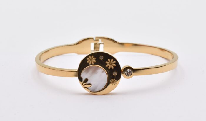 Ατσάλινο Βραχιόλι – Χειροπέδα Επιχρυσωμένη με Μάτι & Ποικιλία Στοιχείων - Image 183