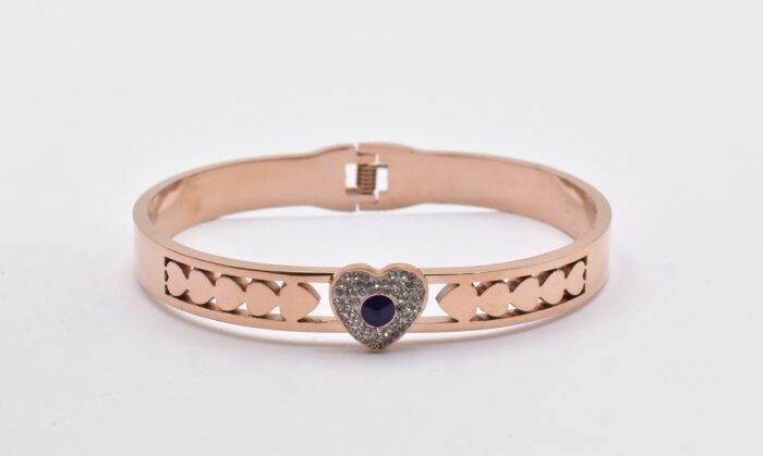 Ατσάλινο Βραχιόλι – Χειροπέδα Επιχρυσωμένη με Μάτι & Ποικιλία Στοιχείων - Image 184