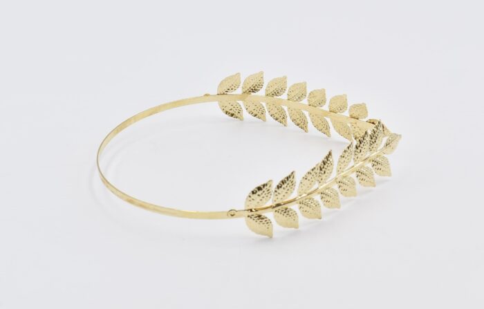 Στεφάνι Μαλλιών Χρυσό  με Φύλλα - Image 3