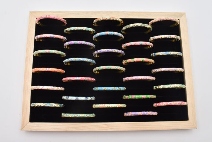 Βραχιόλι – Χειροπέδα με Ανάγλυφο Σμάλτο & Λουλούδια - Image 62