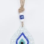 Φυσητό Κρεμαστό Μάτι Δάκρυ με 'Ασπρα Πετραδάκια