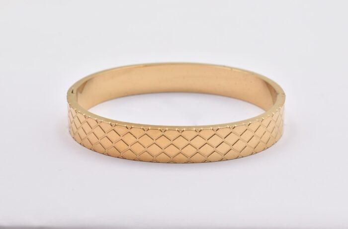 Ατσάλινο Βραχιόλι – Χειροπέδα Επιχρυσωμένη με Μάτι & Ποικιλία Στοιχείων - Image 12