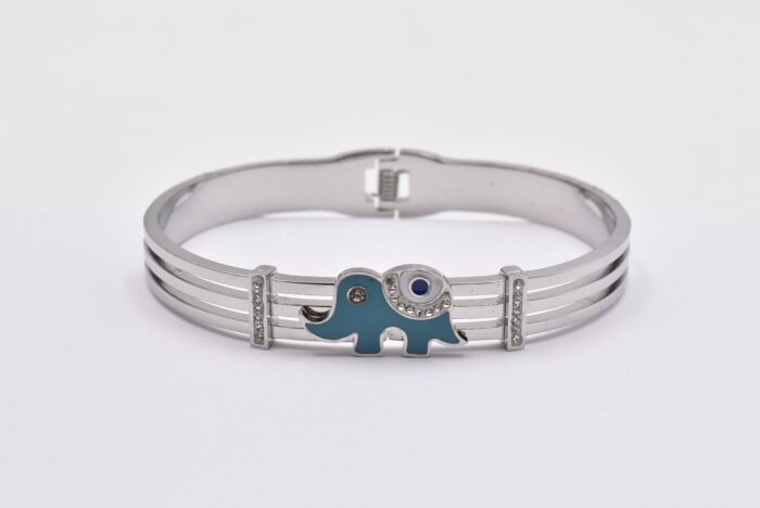 Ατσάλινο Βραχιόλι – Χειροπέδα Επιχρυσωμένη με Μάτι & Ποικιλία Στοιχείων - Image 14