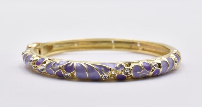Βραχιόλι – Χειροπέδα με Ανάγλυφο Σμάλτο & Λουλούδια - Image 23