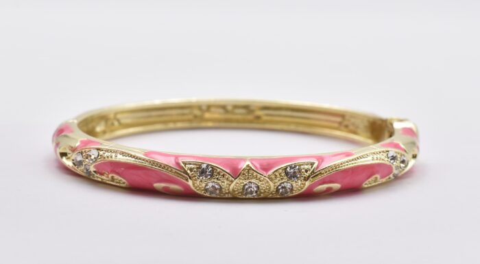 Βραχιόλι – Χειροπέδα με Ανάγλυφο Σμάλτο & Λουλούδια - Image 30