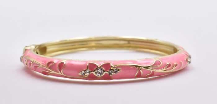 Βραχιόλι – Χειροπέδα με Ανάγλυφο Σμάλτο & Λουλούδια - Image 32