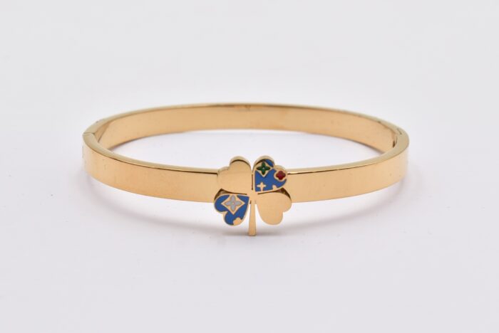 Ατσάλινο Βραχιόλι – Χειροπέδα Επιχρυσωμένη με Μάτι & Ποικιλία Στοιχείων - Image 25