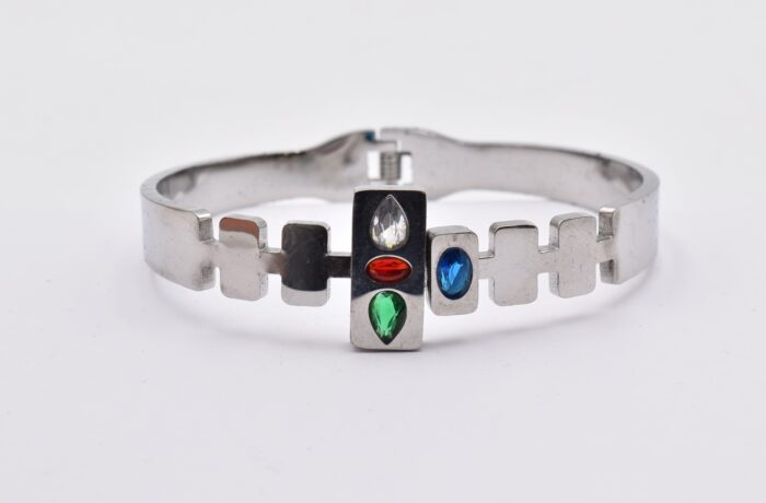 Ατσάλινο Βραχιόλι – Χειροπέδα Επιχρυσωμένη με Μάτι & Ποικιλία Στοιχείων - Image 28