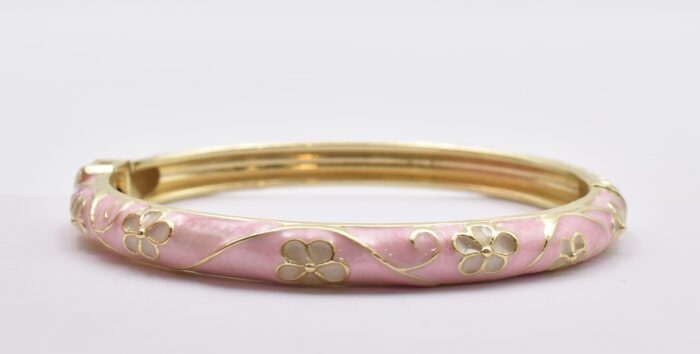 Βραχιόλι – Χειροπέδα με Ανάγλυφο Σμάλτο & Λουλούδια - Image 36